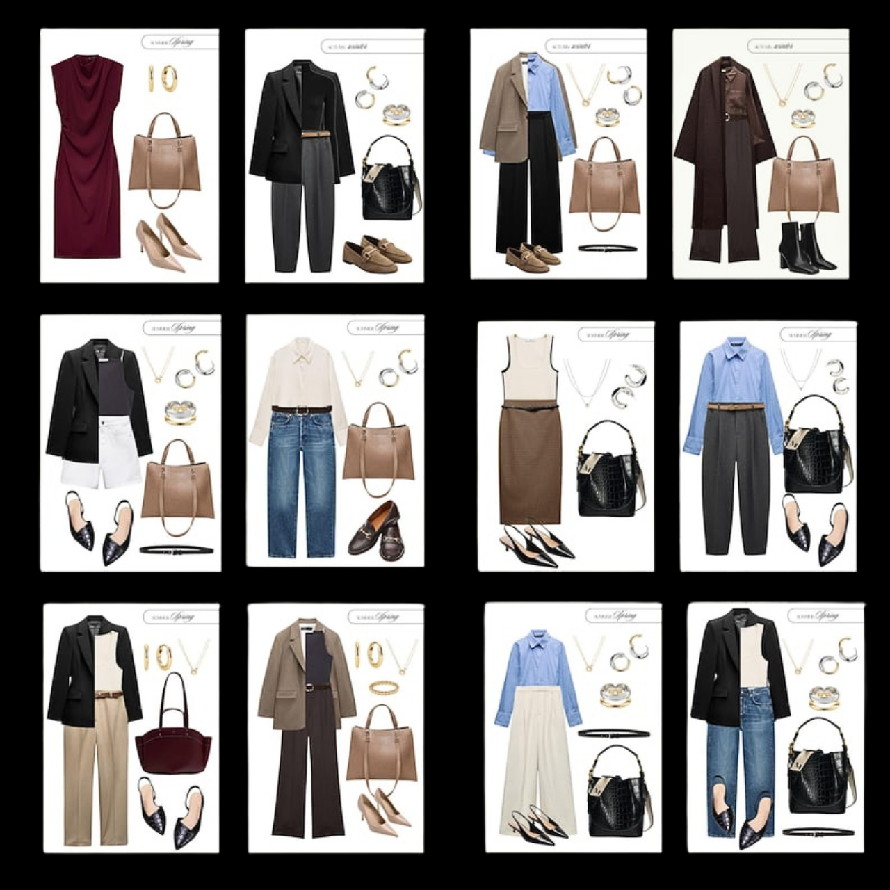Business Outfit Capsule Wardrobe for Women – 80 Elegant Office Looks | Workwear Style Guide PDF