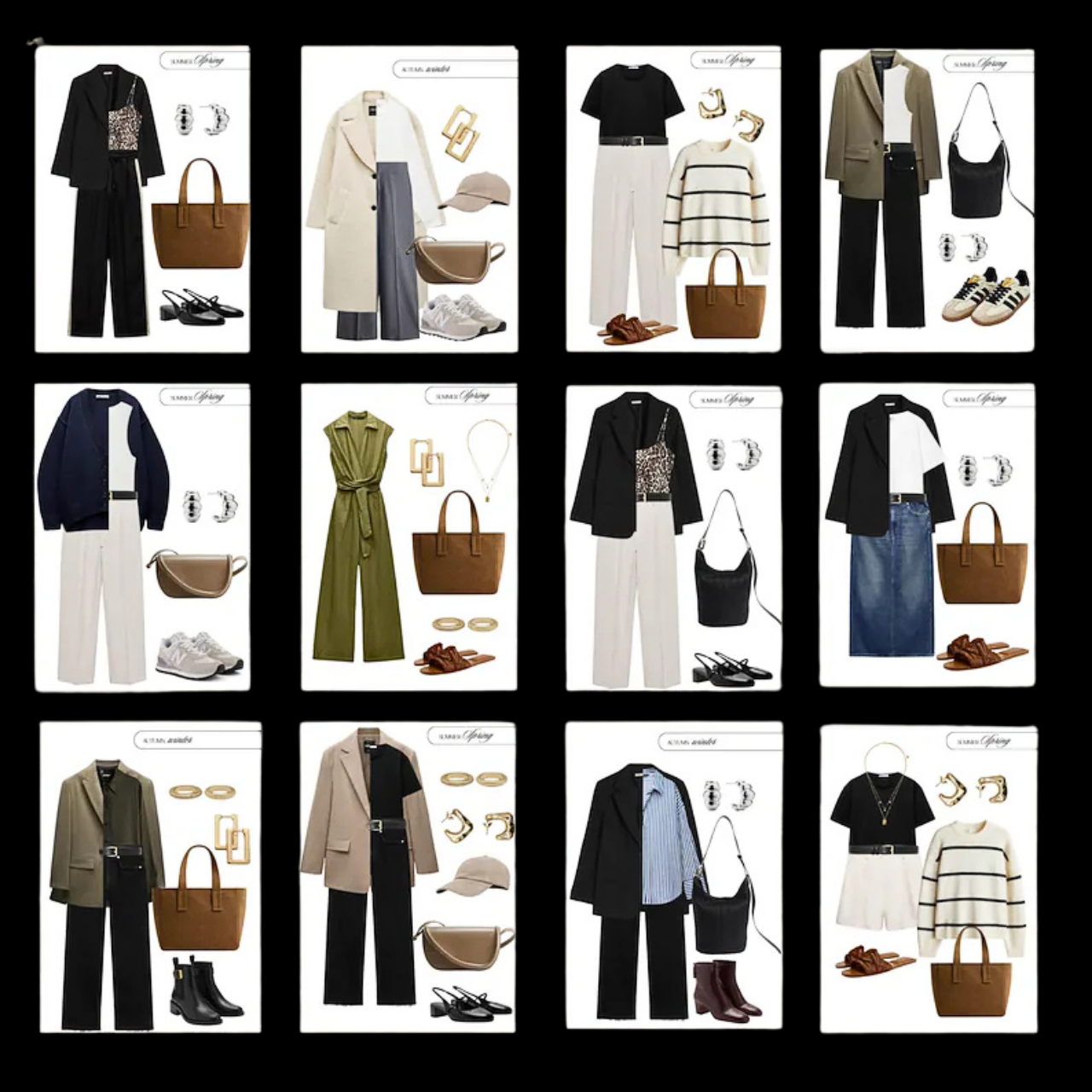 Capsule Wardrobe Guide for Pear Shape – 87 Outfit Ideas for Curvy Body Types | Digital PDF Download