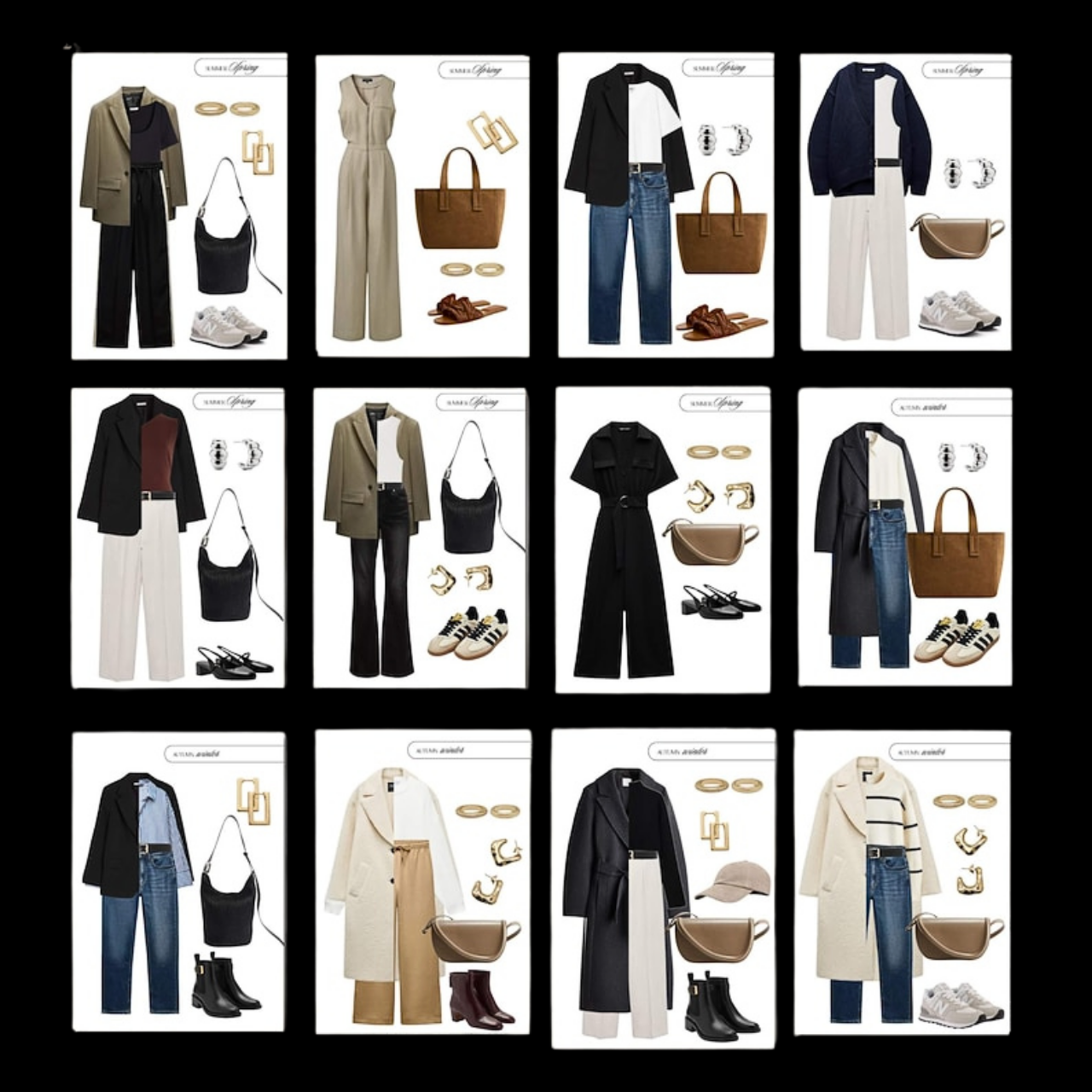 Capsule Wardrobe Guide for Inverted Triangle Body – 87 Outfit Ideas for Women with Broad Shoulders | Digital PDF Download